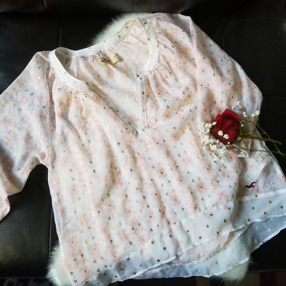 Hollister sheer blouse